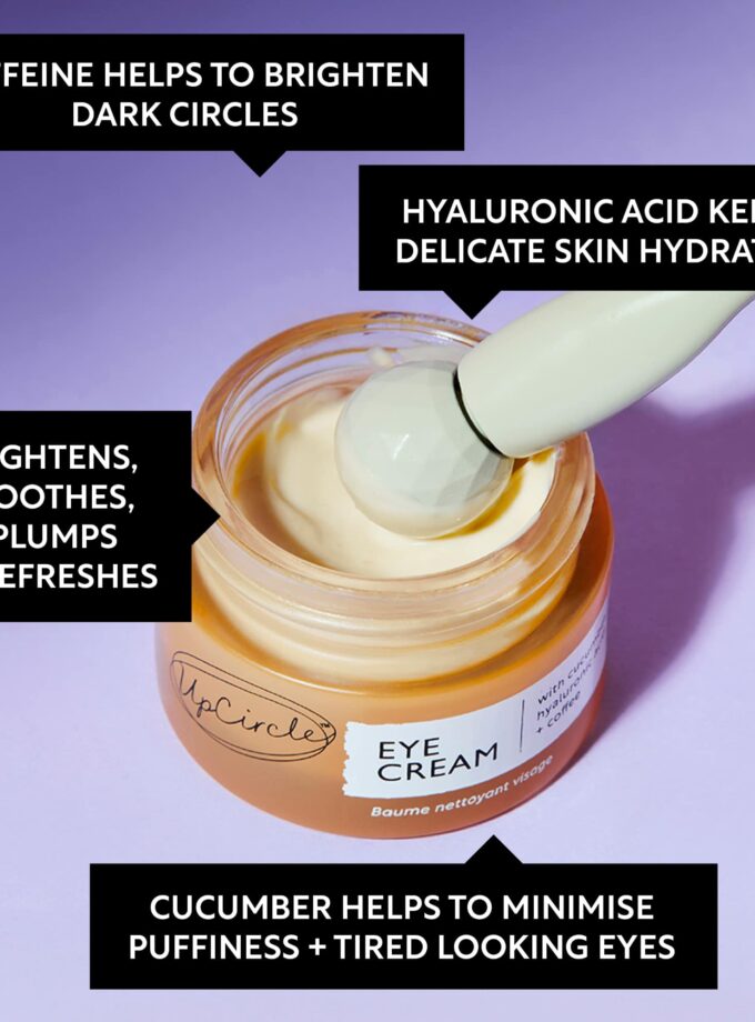 Eye Cream with Cucumber, Hyaluronic Acid + Coffee 15 ml.